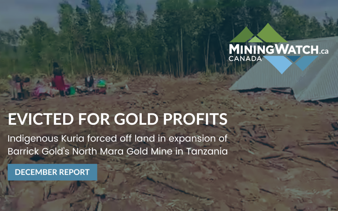 Forced Evictions at Barrick’s North Mara Gold Mine: MiningWatch Canada report details gross violations of human rights in Tanzania